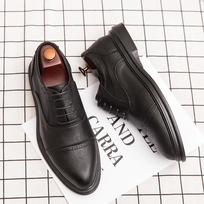 Step Up Your Game: Luxury Brogue Leather Oxford Shoes at RokstarModern. Elevate your footwear with these sophisticated kicks, designed for the modern man who values both style and quality. Make a statement with every step