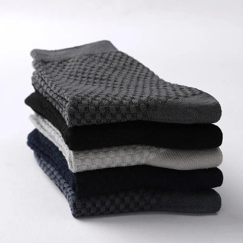 Step into Comfort: 10 Pair Men's Bamboo Fiber Socks at RokstarModern. Treat your feet to luxury with these soft and breathable socks. Elevate your sock game today