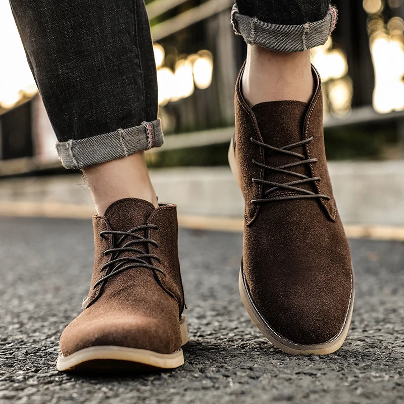 Step Up Your Style Game: British Classic Suede Boots at RokstarModern. Elevate your look with timeless elegance and unparalleled comfort. Make a statement with every step