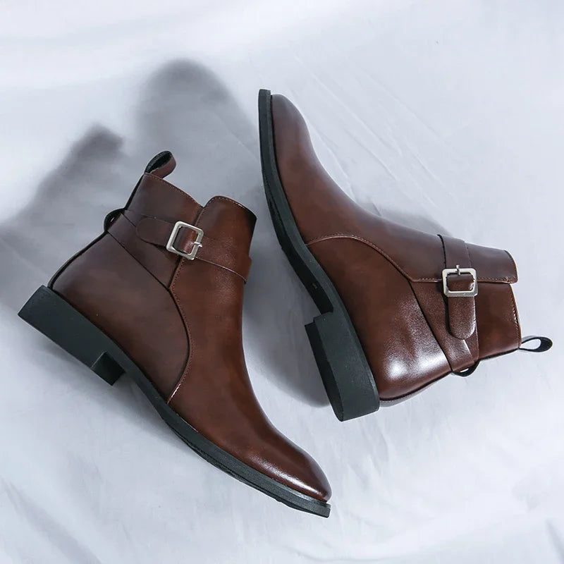 RokstarModern Chelsea Fashion Shoes – British-Inspired Leather Ankle Boots with Timeless Style