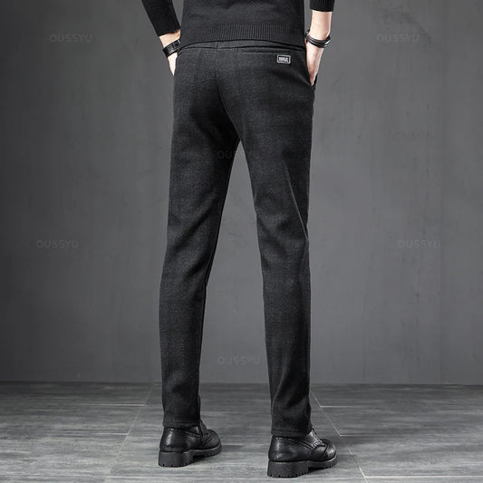 Plaid with a Twist: England Plaid Stretch Slim Trousers at RokstarModern. Elevate your bottom game with these stylish and comfortable pants, designed for the modern man who values both versatility and flair. Upgrade your look today