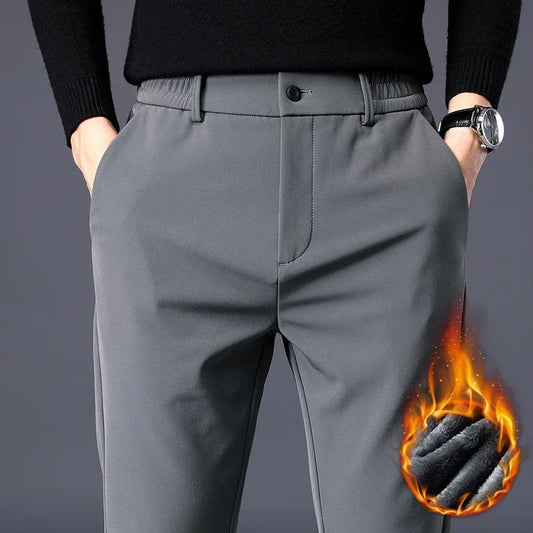 RokstarModern Fleece Lined Slim Pants – Sleek, Cozy, and Stylish for the Modern Man