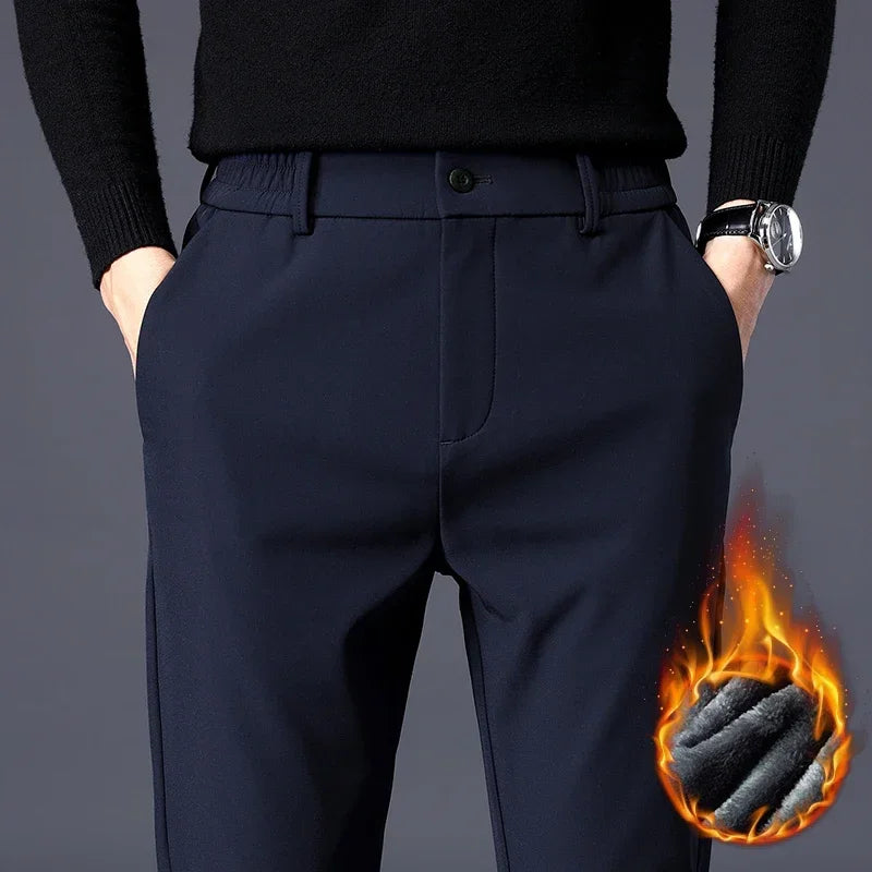 RokstarModern Fleece Lined Slim Pants – Sleek, Cozy, and Stylish for the Modern Man