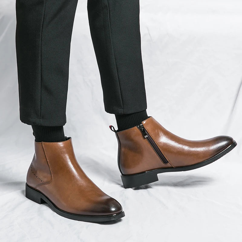 Step Up Your Style! Embrace Effortless Cool with Our Concise Leather Boots at RokstarModern. Crafted for the modern man who values both elegance and comfort. Elevate every step. Shop now