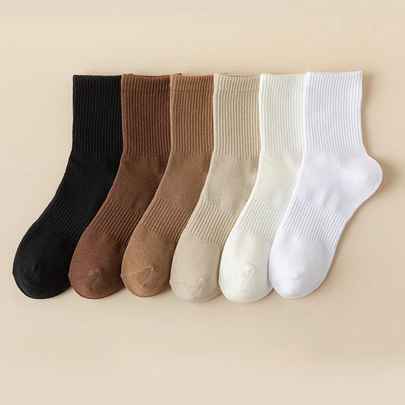 RokstarModern Solid Colour Cotton Socks – Vibrant and Comfortable 4-Pair Set