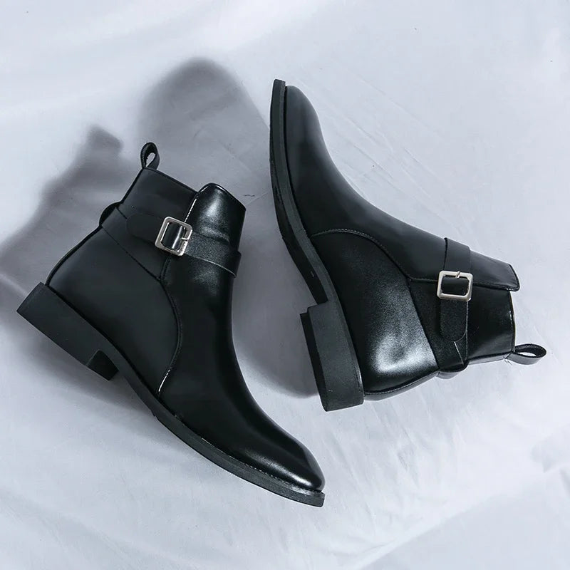 RokstarModern Chelsea Fashion Shoes – British-Inspired Leather Ankle Boots with Timeless Style